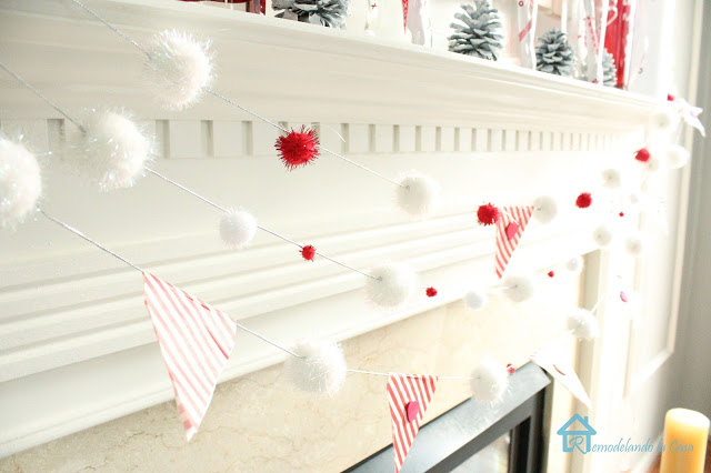 Valentine's pom pom garland